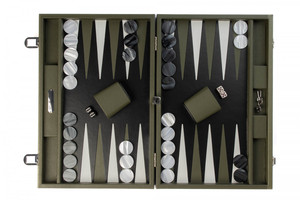 Luxury <strong>Backgammon</strong> <strong>Board</strong> Game Case Set Customs Handmade <strong>Backgammon</strong> Chess With Dice Checkers Leather <strong>Backgammon</strong> Set - Product Image 5
