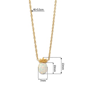 สร้อยคอจี้เต่าทะเลโอปอลสีขาวสแตนเลสสตีลชุบทอง 18K กันน้ำ ไม่หมอง คงทน สวยงาม เหมาะสำหรับผู้หญิง - Product Image 3