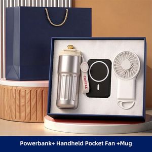 Set de Regalo Empresarial 3 en 1: Taza, Batería Externa y Ventilador |   Caja de Regalo Promocional Corporativa con Logotipo Personalizado para Empleados, Clientes y Eventos - Product Image 2