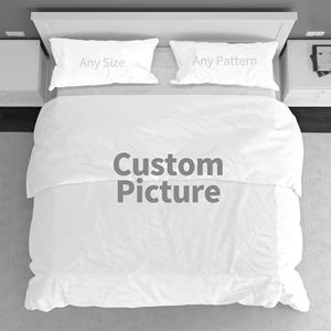 定制3D印花标志特大豪华定制床上用品套装卧室酒店 - Product Image 1