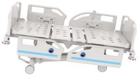 Lit d'hôpital électrique HECAI avec moteur Linak, télécommande, 5 fonctions, tête et pieds amovibles en PP, alliage d'aluminium, certifié CE/ISO