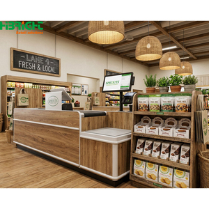 Modern Retail <b>Checkout</b> <b>Counter</b> POS Cashier Desk Stainless Steel Store <b>Counter</b> for Grocery Convenience Store - Product Image 6