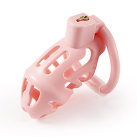 Cage de chasteté noire de qualité supérieure pour homme avec verrouillage SM, ceinture de chasteté réglable en plastique pour hommes