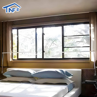 Fenêtre coulissante en verre à double vitrage insonorisé à rupture de pont thermique avec cadre en aluminium et moustiquaire pour balcon extérieur