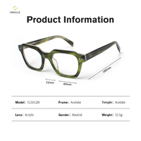 Nouvelle monture de lunettes de luxe rétro - Artisanat italien, acétate Mazzucchelli, solide, écologique, unisexe, tendance, dégradé