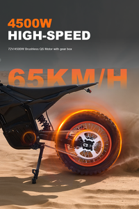 Moto tout-terrain électrique sans balais 4000W, pneus 17/<span class=keywords><strong>14</strong></span> <span class=keywords><strong>pouces</strong></span>, vélo électrique de montagne 72V, vitesse élevée 61-80km/h, <span class=keywords><strong>pour</strong></span> adultes, aventure - Product Image 5