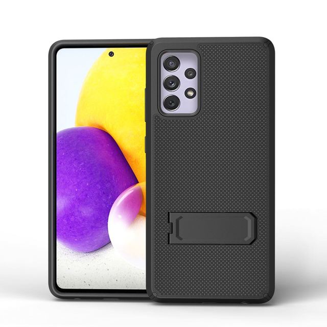 US Hot Selling TPU+PC Armor Design Shockproof Protection Kickstand Card Slot Combo Phone Case for for for A72 A52 A32 5G