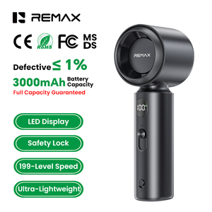 Ventilador Portátil REMAX RS-SF22 199 Velocidades, Ventilador de Mano Turbo de Alta Velocidad, Batería de 3000mAh, Pantalla LED Inteligente, Mini Ventilador para Exteriores - Product Image 1