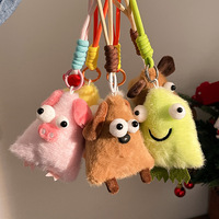 Porte-clés fantaisie en peluche, style mixte 'moche et mignon', créature abstraite, personnalisable OEM pour accessoires et cadeaux de festival en stock