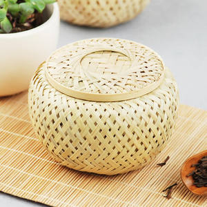 Boîte à thé ronde en bambou, panier de rangement fabriqué au Vietnam, haute qualité et meilleur prix pour l'exportation - Product Image 6