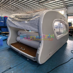 Bateau-maison gonflable électrique avec moteur pour s'amuser dans les eaux des lacs et des océans en été - Product Image 6