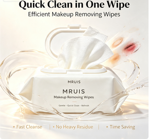 Lingettes démaquillantes MRUIS, formule douce et hydratante pour un nettoyage rapide, lingettes faciales jetables pour le nettoyage quotidien de la peau en voyage - Product Image 4