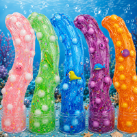 Slime Croustillant Préfabriqué avec Boules de Mousse et Breloques Animaux Marins – Jouet Sensoriel Doux et Extensible Anti-Stress – Pâte à Modeler Fidget