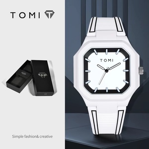 Montre Temi TOMI transfrontalière avec boîtier carré en silicone 42 mm, mouvement à quartz, étanche, grand cadran pour hommes et femmes, vente en gros - Product Image 4
