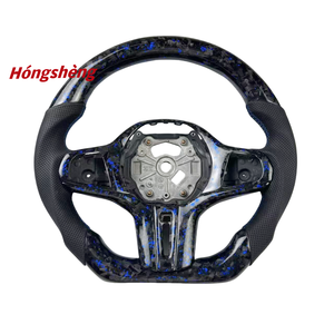 <span class=keywords><strong>Volante</strong></span> de fibra de carbono forjado azul personalizado BMW Serie G (G22 <span class=keywords><strong>G29</strong></span> G20 G30 G21 G23) Serie 6 Serie 2 Compatible X5 M3 - Product Image 1