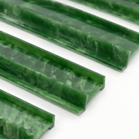 Support de Mahjong Portable Personnalisé en Acrylique de 20 Pouces, Résistant à l'Eau, avec Support de Tuiles Vert Marbré pour 4/2 Joueurs, MOQ 50 Ensembles