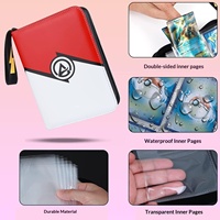 Fournisseur Direct en Gros : Classeur pour Cartes à Collectionner, 4 Pochettes Zippées, Style Mini, Porte-Cartes en Plastique PU, Logo Personnalisable pour Cartes