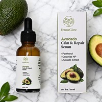 Sérum Visage Apaisant et Hydratant à l'Oligopeptide d'Avocat Fermenté, Panthénol et Céramide NP pour Peaux Sensibles et Réparation de la Barrière Cutanée