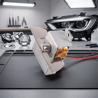 Électroaimant de changement de lentille pour voiture et moto, solénoïde de traction haute température 12V 24W, à cadre ouvert, magnétique souple