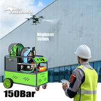 Nettoyeur haute pression, drone de nettoyage, drone pour le lavage des façades et des fenêtres de bâtiments
