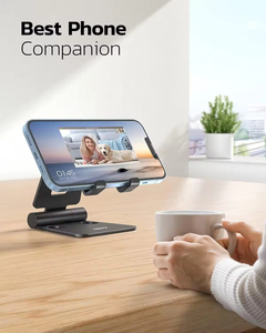 Wholesale Aluminum Alloy Phablet Mobile Phone Stand New <b>Folding</b> Design Lazy Pad Desktop Live Bracket Promotional Business Gifts - Product Image 5