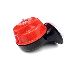 Wenle 12V 88MM 410 ± 30Hz 105-118dB NEGRO + ROJO + Plata ABS + Hierro + plástico Caracol AHN114 Auto Horn Universal