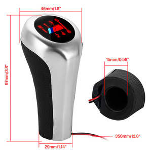 Led <b>Shift</b> <b>Knob</b> For Bmw 1356 X1 X3 X5 5 6 Speed Manual Transmission Aluminum Alloy Ergonomic Silver With M - Product Image 3
