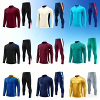 Nouvel ensemble de survêtement pour hommes de football européen 2025, respirant, antibactérien, séchage rapide, 100% polyester, haute qualité