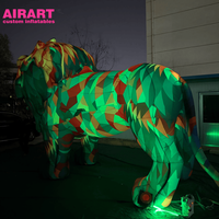 Estatuas Inflables de León, Peluche de León para Decoración de Fiestas y Escenarios, Globo de León Personalizable para Decoración de Parques al Aire Libre