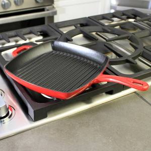 European Metalac Enamel Coating 28cm Cast Iron Griddle <strong>Grill</strong> <strong>Pan</strong> Cookware - Product Image 4