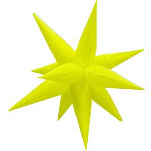 Ballon décoratif multipoint vert néon ESTRELLA 67 cm, fête, amour, marque, fabriqué en Chine, modèle 50192 - Product Image 1