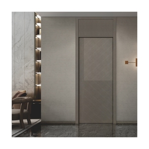 ไม้วีเนียร์เปิดด้านข้างประตูพีวีซีประตูภายใน MDF ประตูไม้ภายใน - Product Image 1