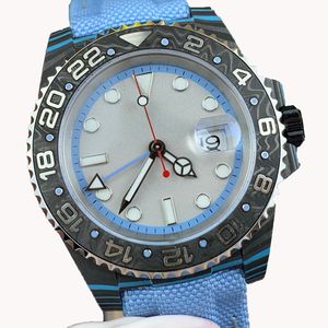 Nouvelle montre automatique mécanique modèle 2026 avec mouvement 3285, bleue, multifonctionnelle à quatre aiguilles, en fibre de carbone, montre de sport - Product Image 3