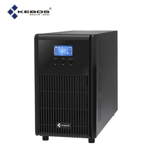 Kebos GH11-1K (L) LCD Display Microprocessor Control 1000va Single Phase Surge Protector Pure Sine Wave Online Tower Ups