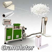 Granulateur de films HDPE/PP à découpe à froid pour économie d'énergie |   Machine d'extrusion et de granulation pour le recyclage du plastique, moteur 11 kW, production 40-120 kg/h