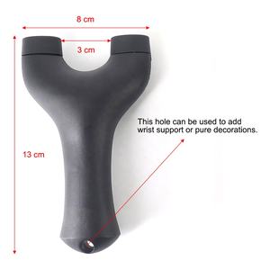 Outdoor-Spiel Einstellbare Länge Flaches Gummiband Jagd schleuder mit Munition Stahlkugeln Beutel Einfaches klassisches Design Schleuder - Product Image 3