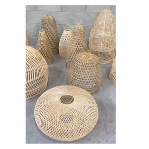 Nouveau design vente chaude 2025 Design Floral tissé à la main Jute corde lampe pendentif rotin rond pendentif moderne - Product Image 4