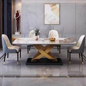 Mesa de Comedor de Mármol de Lujo Moderna Blanca de Alta Calidad para 6 Personas, Ideal para Restaurantes y Cocinas, Venta al por Mayor - Product Image 1