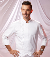 Tenue de Chef Haut de Gamme pour Homme à Manches Longues – Vêtements de Travail Automne-Hiver et Pantalon de Cuisine Été pour Restaurant et Hôtel