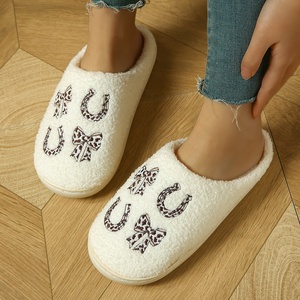 Pantuflas de Casa para Mujer, Estilo Casual con Lazo, Antideslizantes, de Algodón, para Otoño e Invierno, Estilo Femenino, para Interiores, Novedad 2026 - Product Image 1
