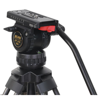 Trépied professionnel Jiepai V6 2026 pour caméscope, robuste, en fibre de carbone, avec verrouillage à un clic, pour tournage de films