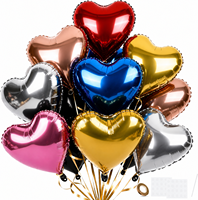 Ballon en aluminium BLN de 18 pouces en forme de cœur, couleur unie, métallique, en Mylar, pour la Saint-Valentin, mariage, décoration de chambre nuptiale, anniversaire