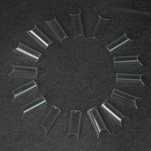 ZRKGEL Appuyez sur les ongles 500pcs clair faux acrylique ongles conseils demi-couverture conseils français pointu cercueil <span class=keywords><strong>ballerine</strong></span> c courbe ongles pointe - Product Image 6