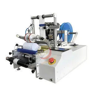 Semiautomatic Manual Flat Roll Bopp Can Bottle and Canister Digital Label Print Sticker Machine