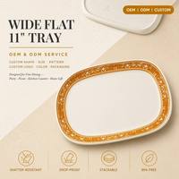 OEM ODM fabriek leverancier melamine servies uitgebreid model bord hotelsuite bezorging portier circuit hoek bumper resistent