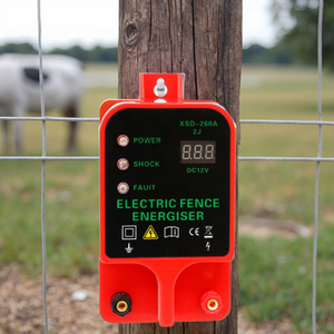 Livestock High Voltage Pulse Controller Voltage Display 10KM High-decibel Alarm Waterproof Fence LCD 260A Waterproof Fe - Product Image 1