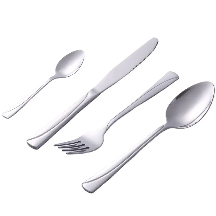 Set di posate coltello forchetta cucchiaio in acciaio inossidabile per case ristorante Hotel nuovo Set di posate di Design