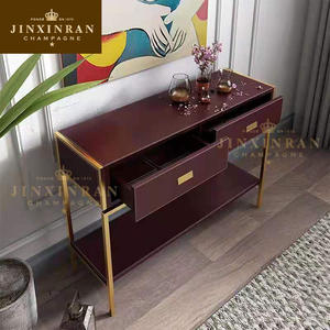 Zhanfoshan — table <span class=keywords><strong>console</strong></span> moderne avec finition miroir, modèle en bois, espace en acier inoxydable, pas cher - Product Image 3