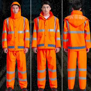 Giá tốt nhất ANSI <span class=keywords><strong>Class</strong></span> 2 khả năng hiển thị cao Phản Quang không thấm nước biểu tượng tùy chỉnh áo mư<span class=keywords><strong>a</strong></span> bảo hộ lao động đồng phục - Product Image 2