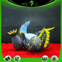 Hongyi Dragon gonflable en PVC personnalisé 2m jouet à fourrure couché avec des ailes